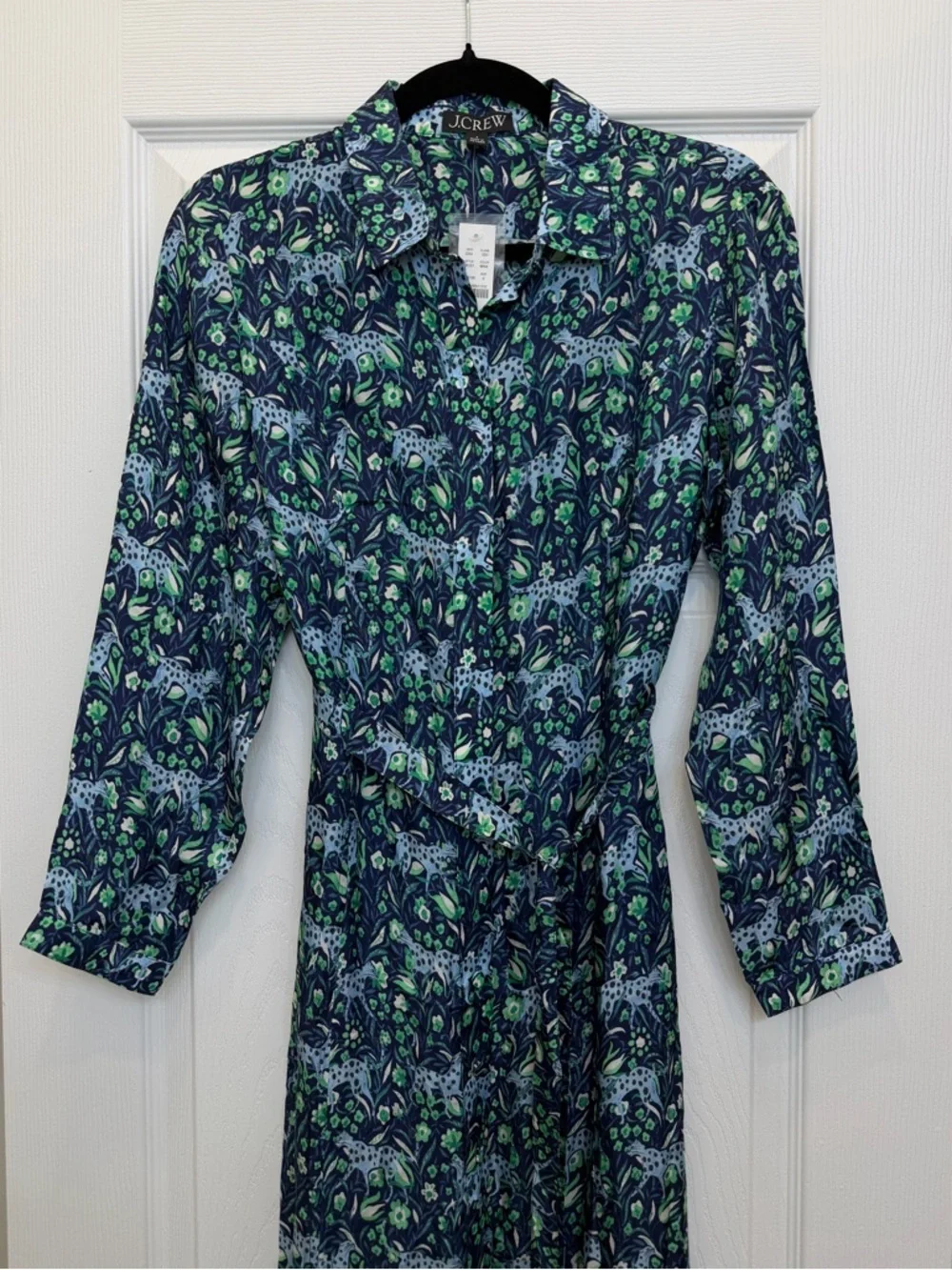 J. Crew Button-front midi dress in fauna floral NWT Size 4